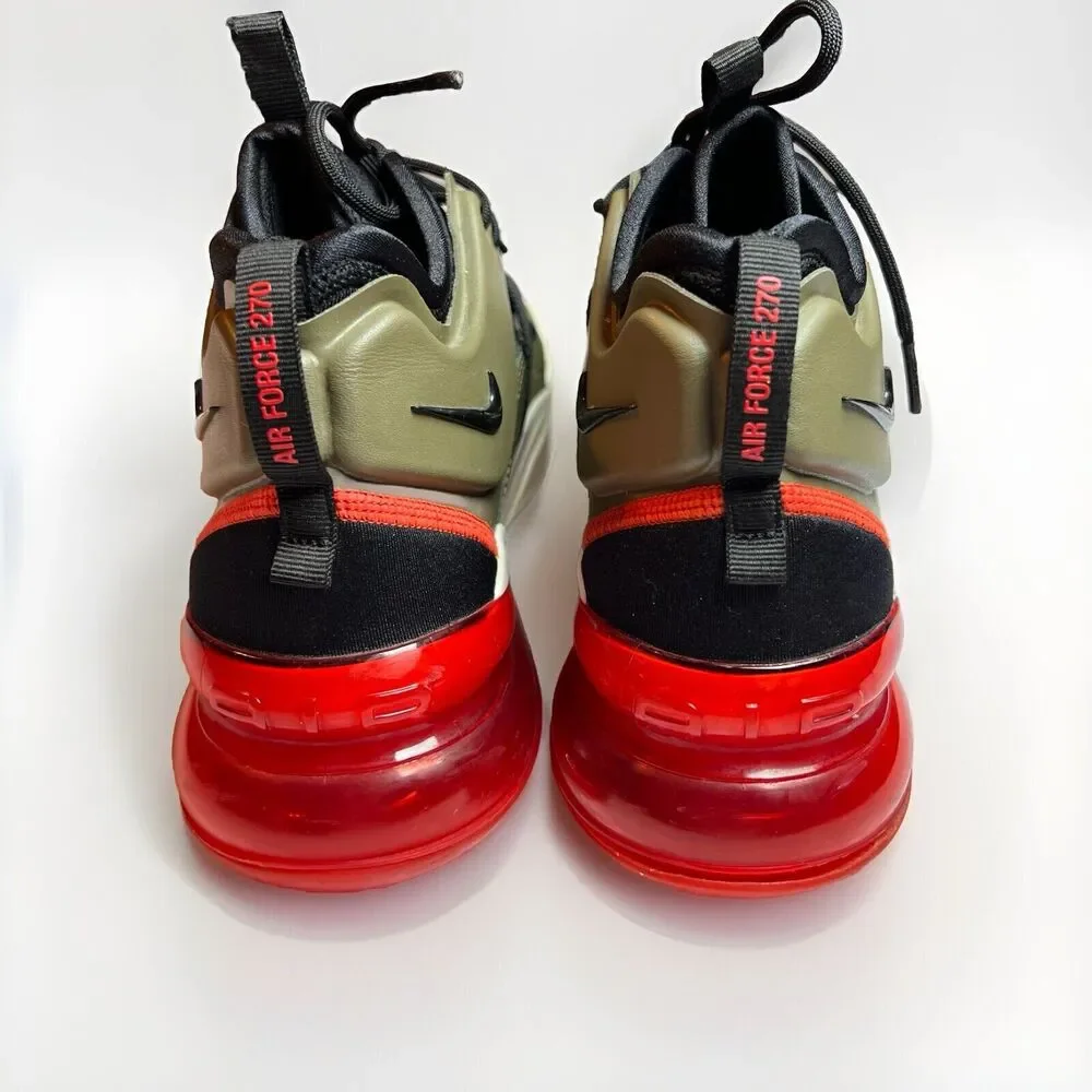 Nike Air Force 270 Medium‎ Olive Red Black White Size 7Y